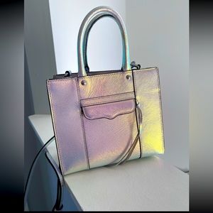 Rebecca Minkoff iridescent mini tote bag crossbody